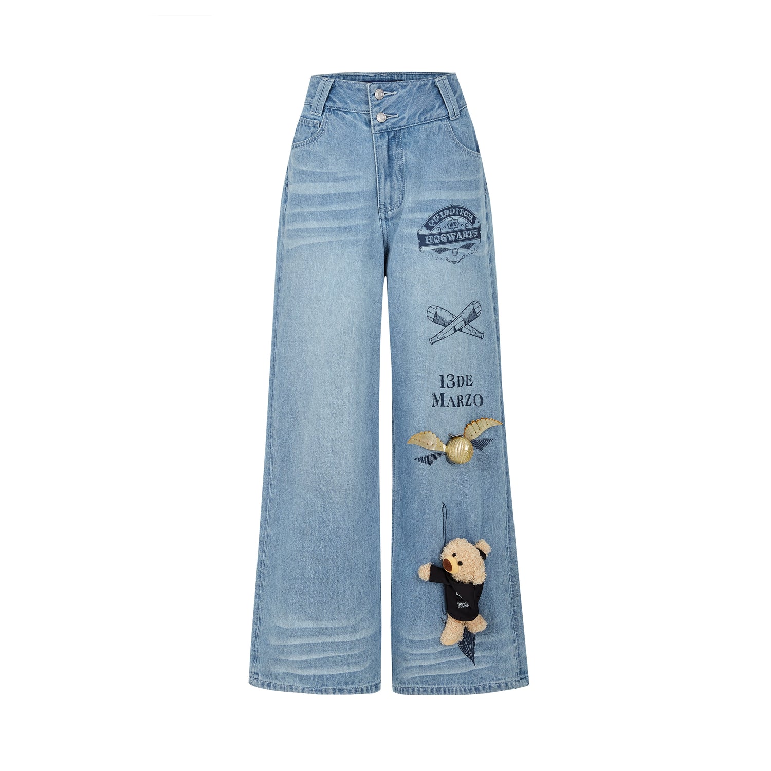Quidditch Printed Straght-Leg Jeans