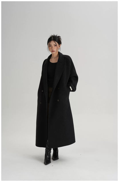 Tie-Belt Long Wool Coat
