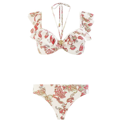 Floral Halterneck Two-Piece Swimsuit Bikini