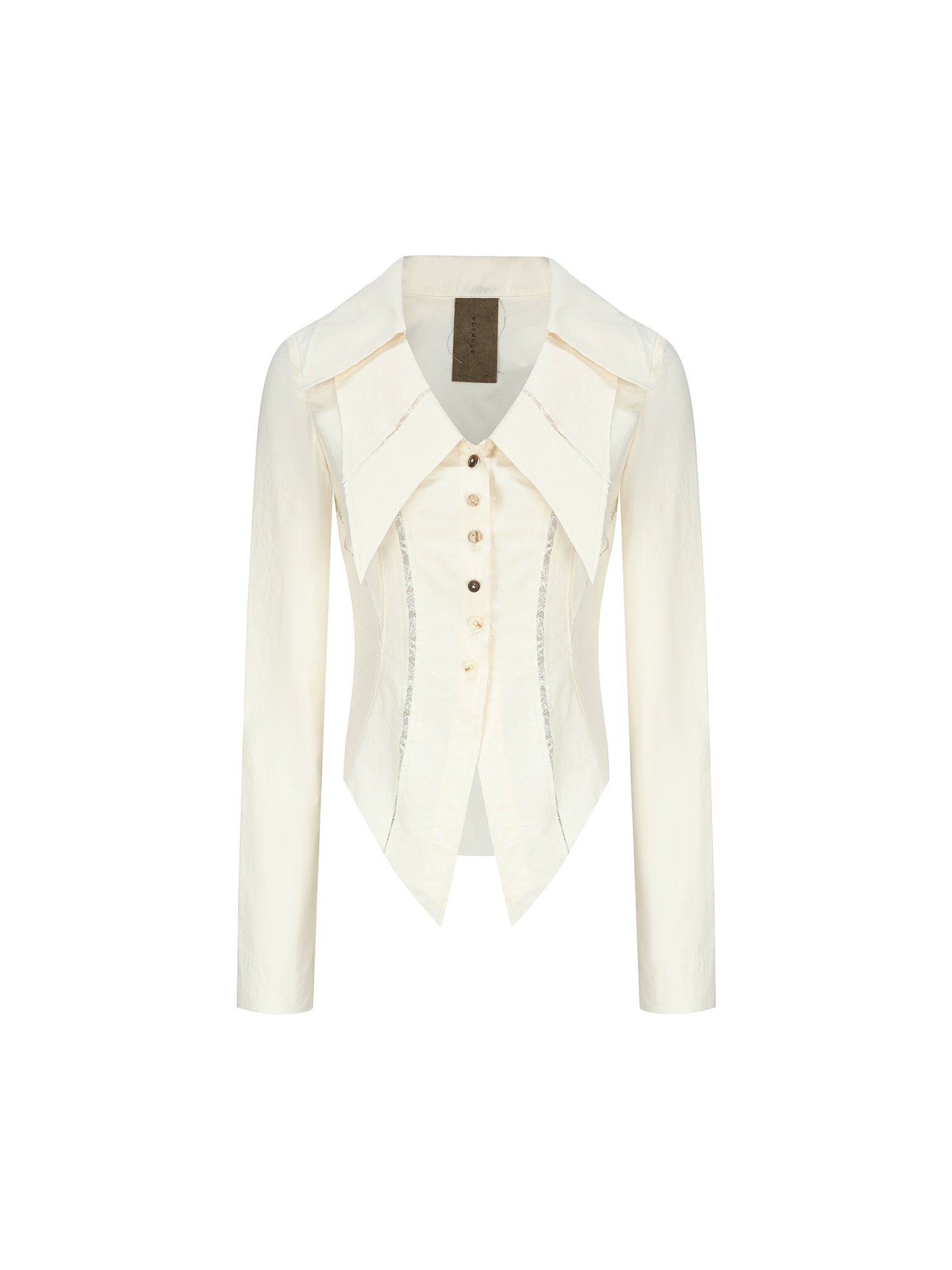 White Double Collar Lace Shirt