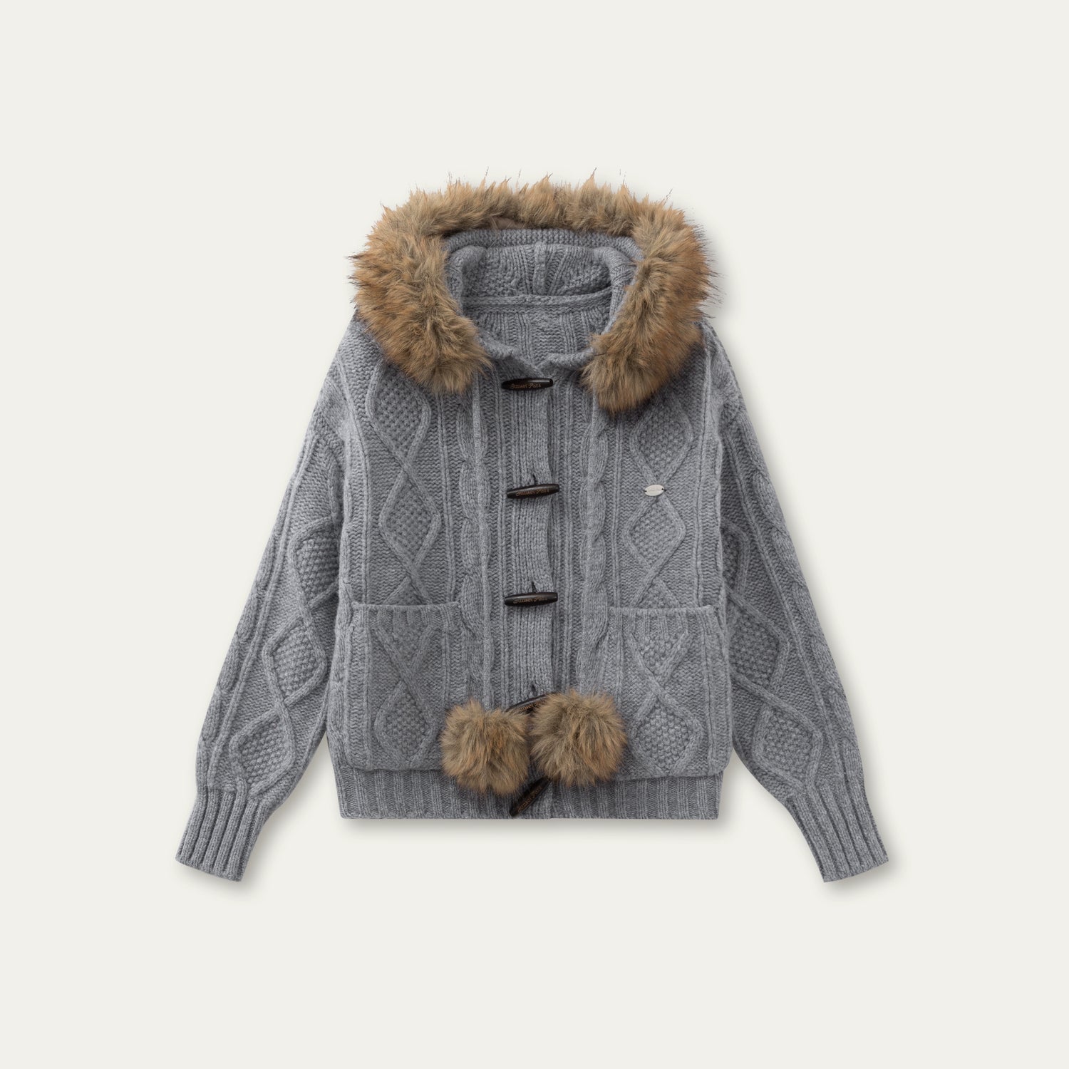 Textured Cable-Knit Wool Sweater