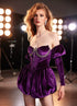 Fleur Sequin Velvet Strapless Pouf Dress - CHINASQUAD