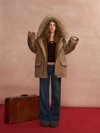 Hooded Utility Parka Puffer Down