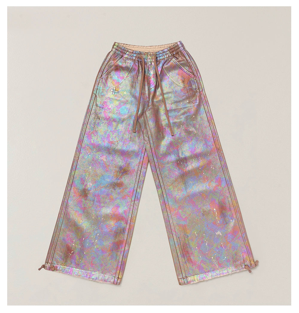 Wild Iridescent Drawstring Cargo Pants