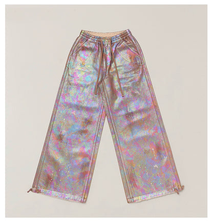 Wild Iridescent Drawstring Cargo Pants