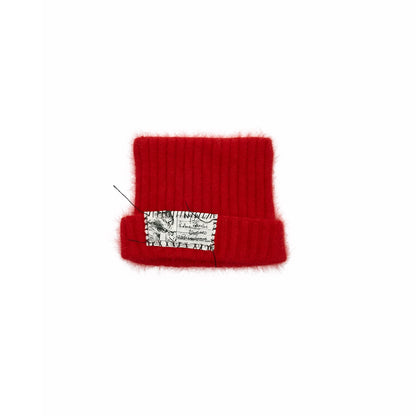 Hand-Stitched Cat-Ear Angora Knit Beanie