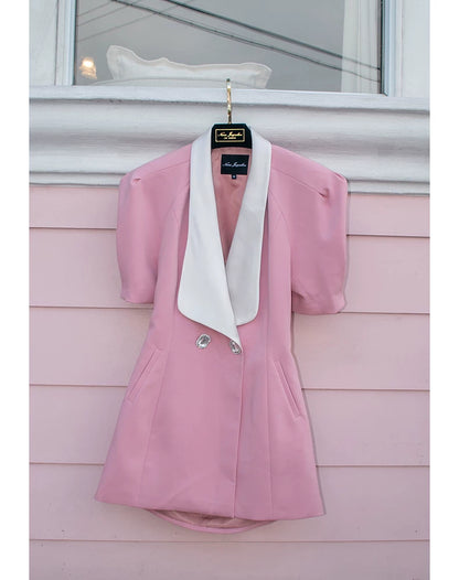 Puff Sleeve Cut-Out Open-Back Dress