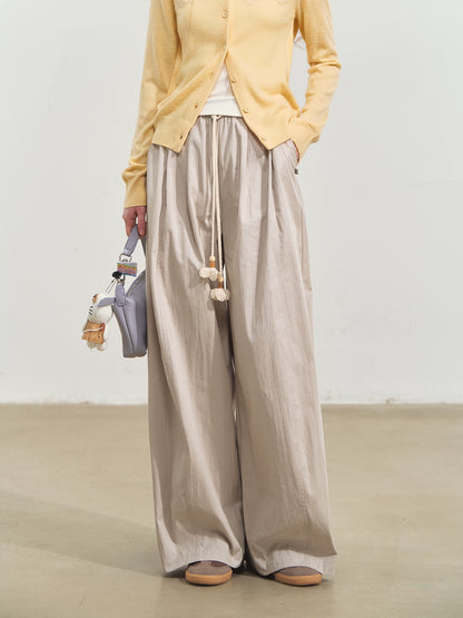 Loose Casual Wide-Leg Scimitar Pants