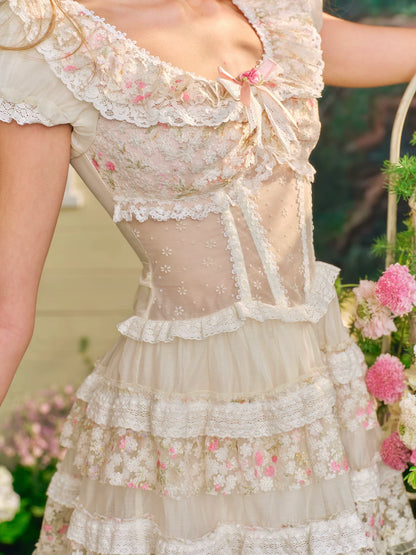 Starry Bloom Fairy Corset Mini Dress