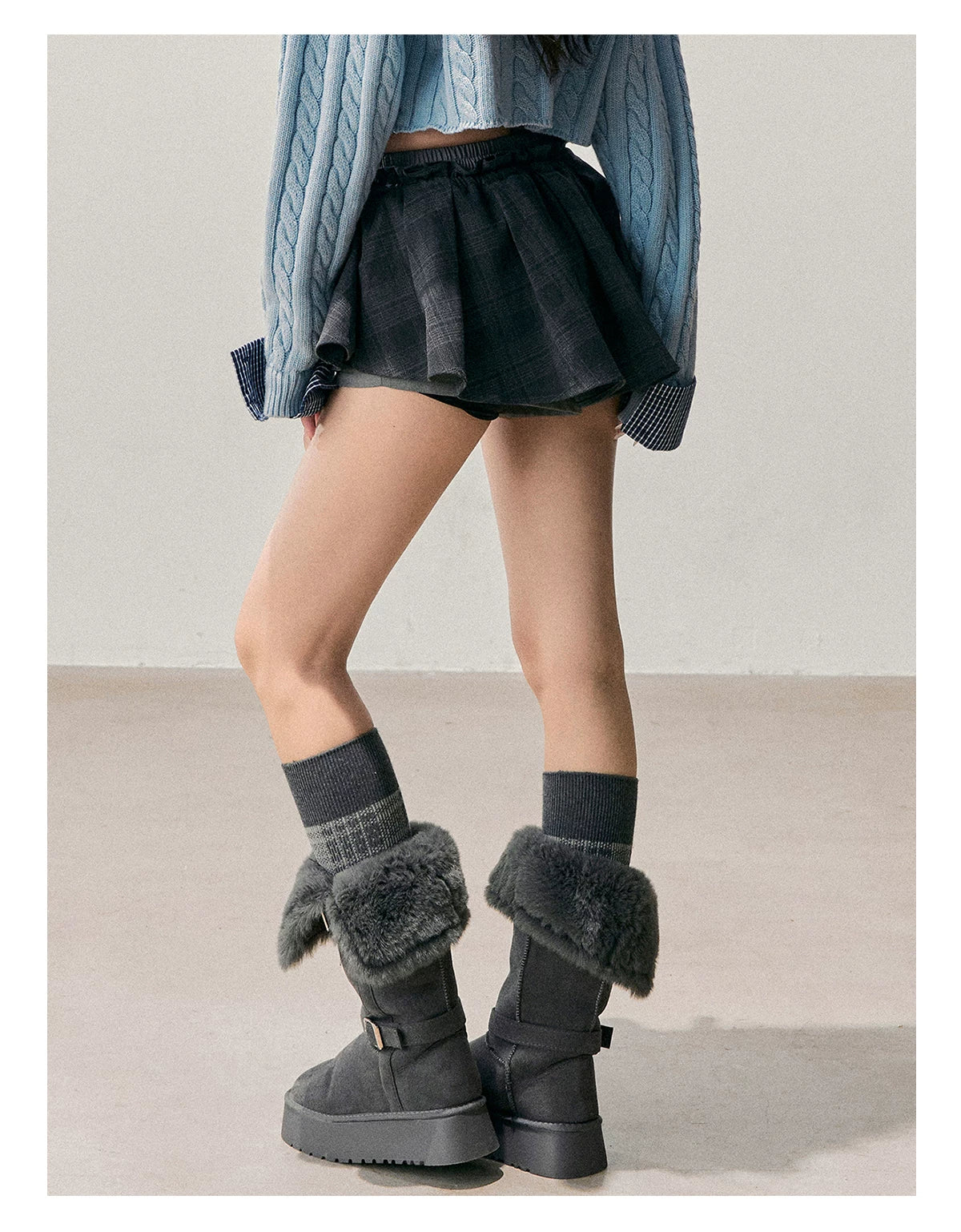 American-Style Puff A-Line Mini Skirt