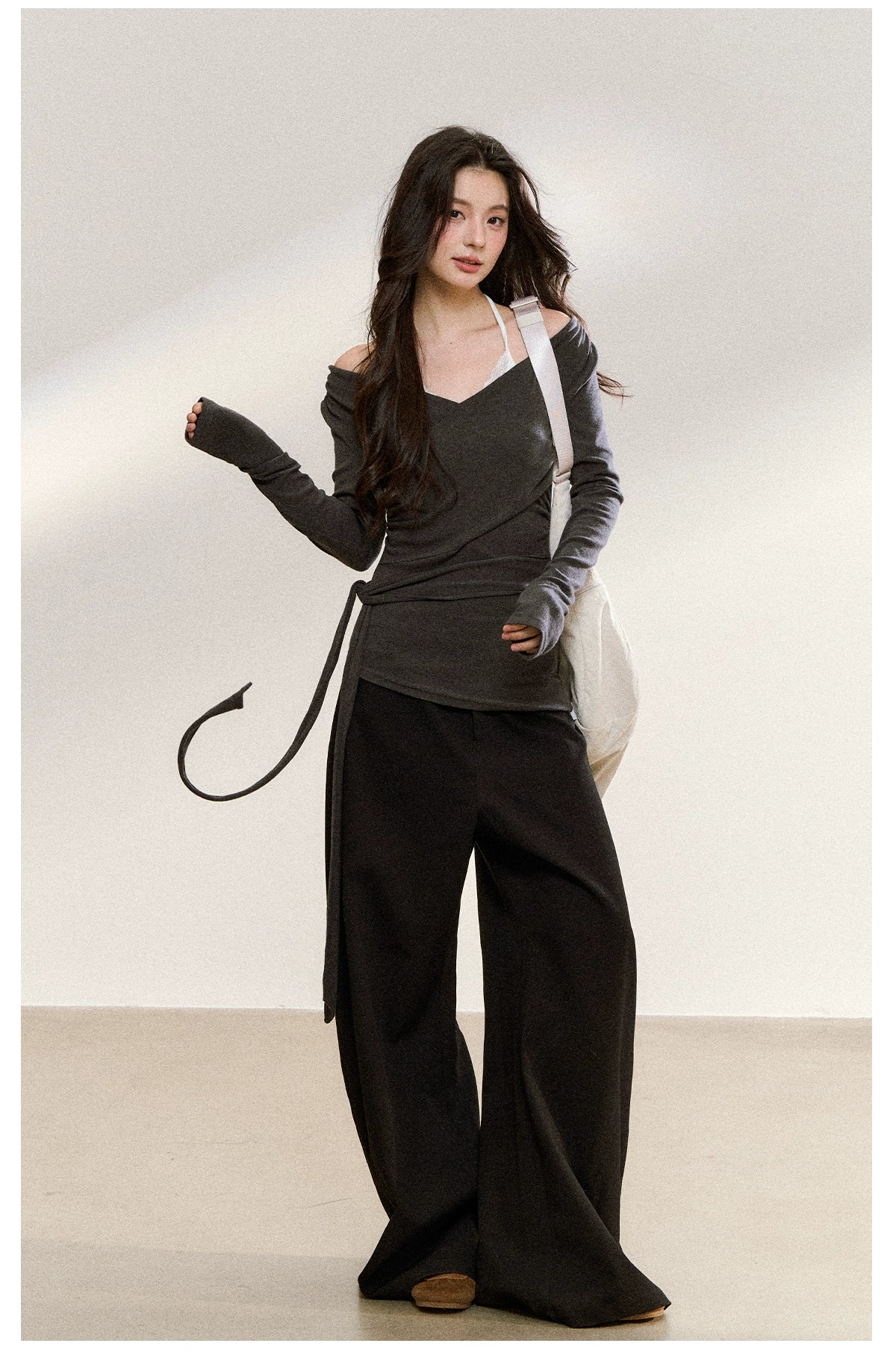 Cross Off-Shoulder Layered Blouse - CHINASQUAD