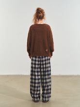 Lazy Plaid Wide-Leg Casual Pants - CHINASQUAD