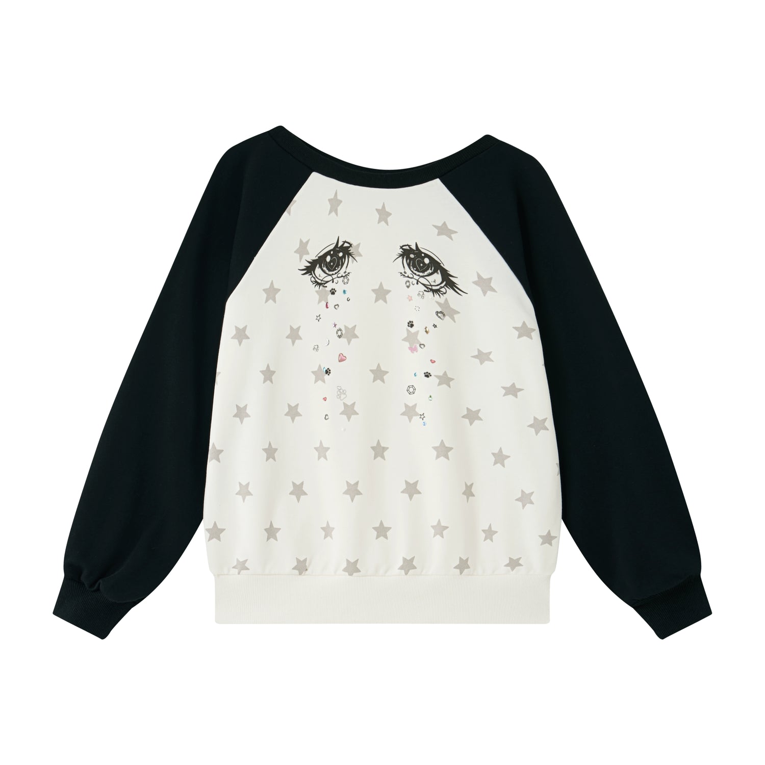 Star Print Raglan Sweatshirt