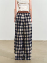 Lazy Plaid Wide-Leg Casual Pants - CHINASQUAD