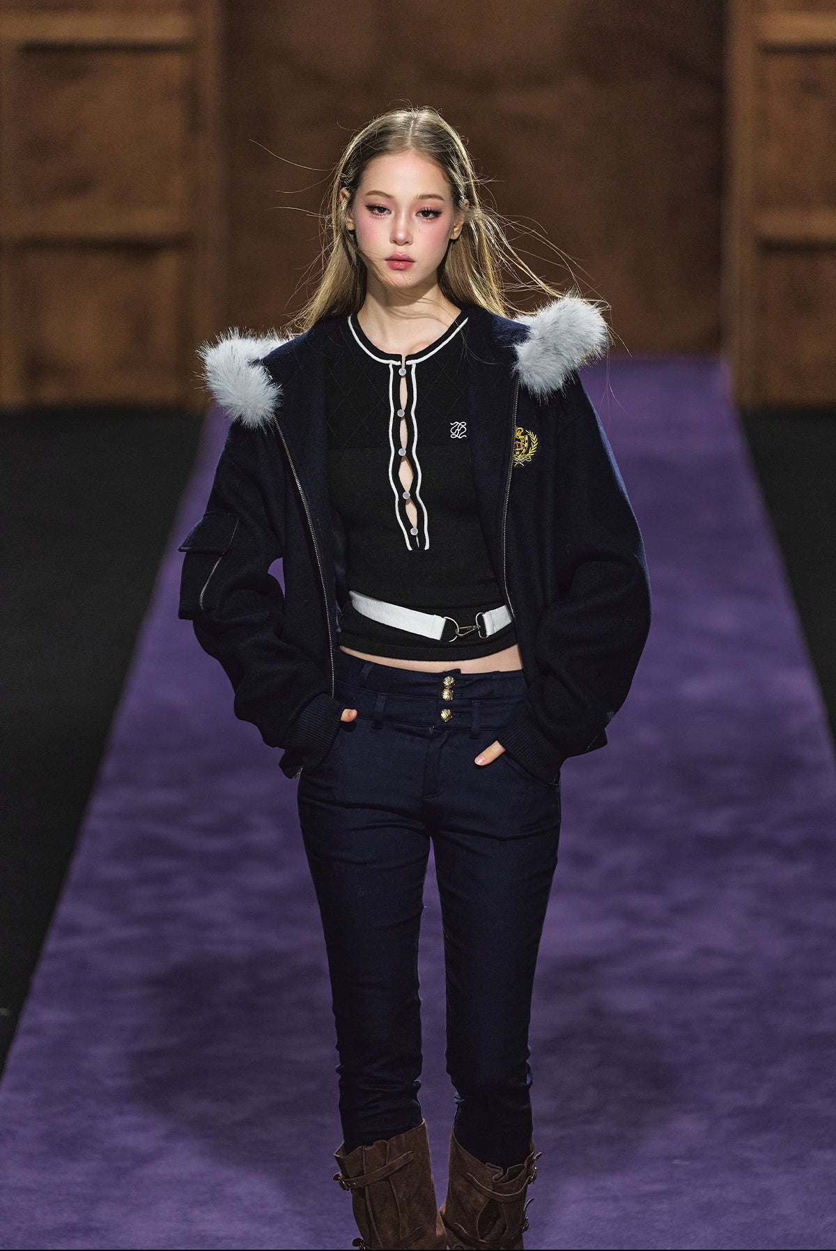 Dual-Waistband High-Rise Stretch Skinny Jeans