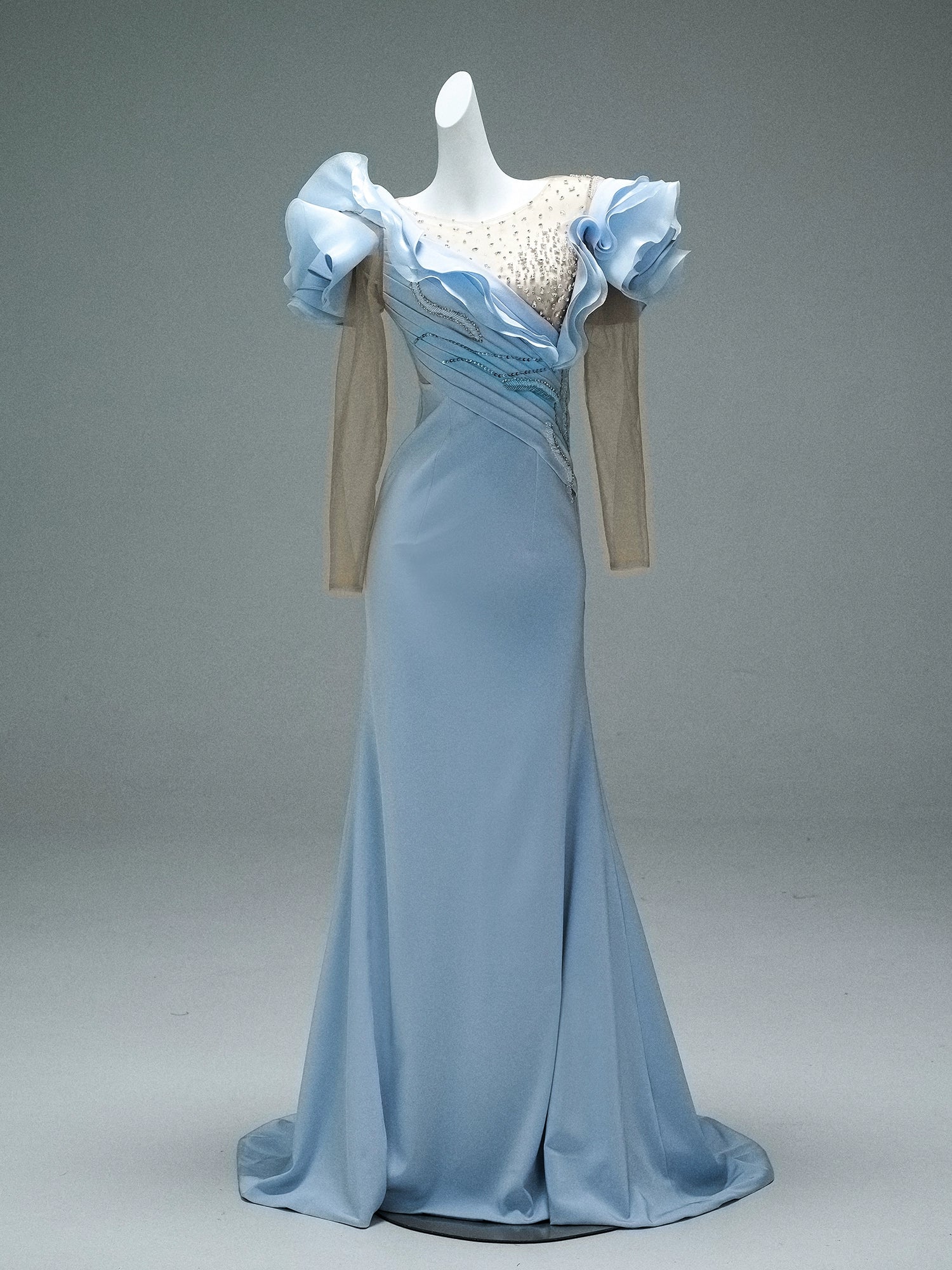 Celestial Meridian Sculpted Couture Gown