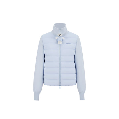 Knit Panel Plush Doll Down Jacket