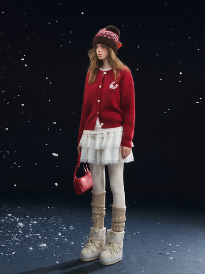 Lucky Pony Crewneck Cardigan