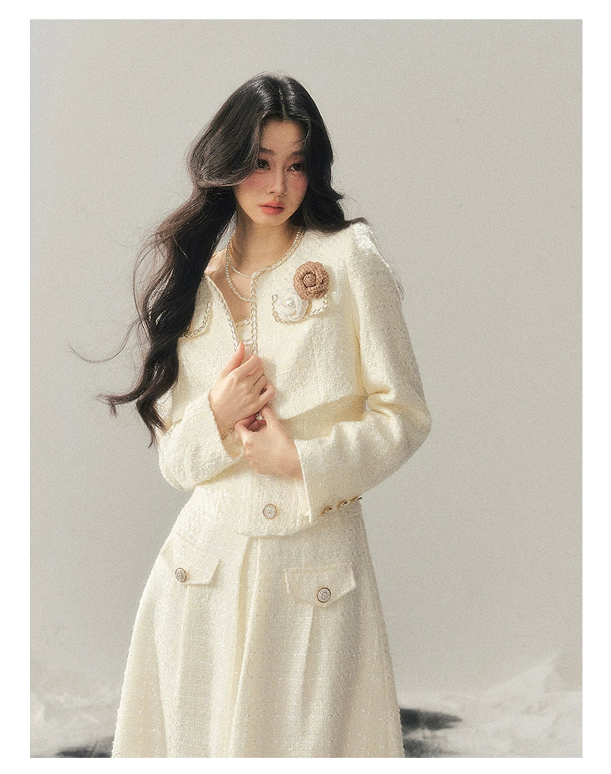 Tweed-Inspired Three-Piece Set