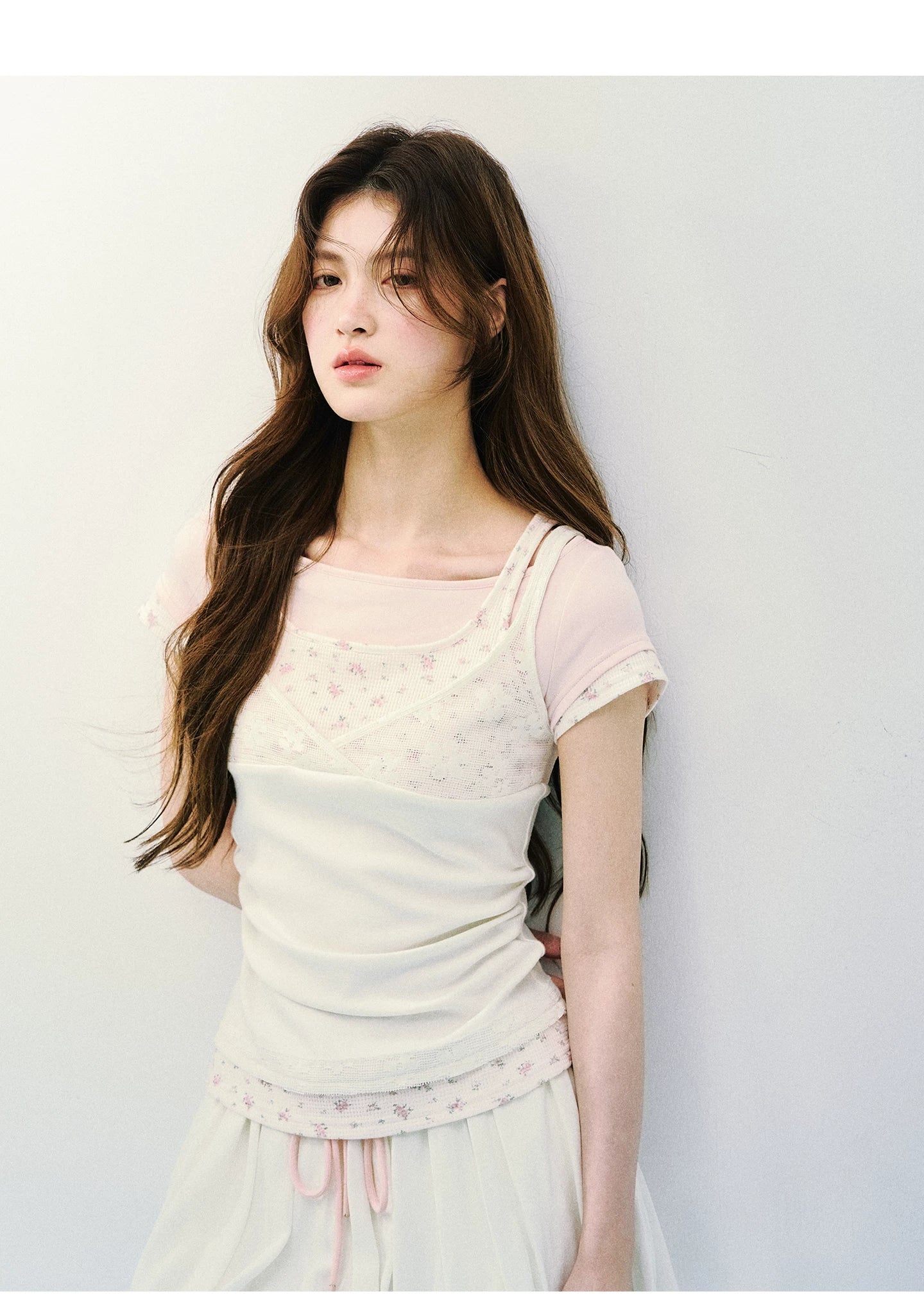 Layered Lace Knit Tee