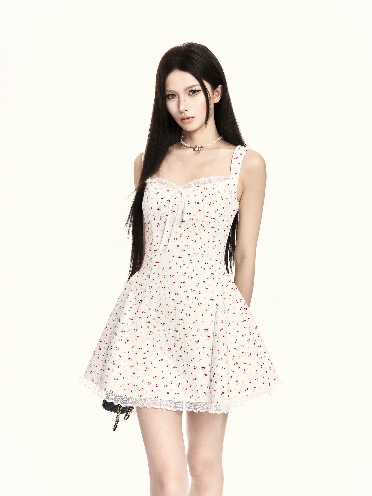 Daylight Rose Floral Cinched Mini Dress