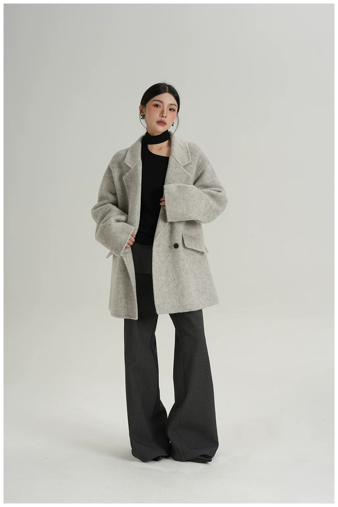 Relaxed-Fit Mid-Length Wool Blazer