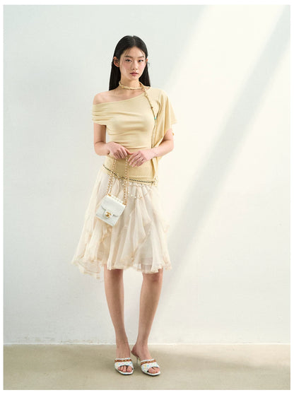 Asymmetric Flowing Chiffon Vacation Skirt