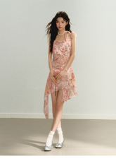 Floral Spaghetti Strap Dress - CHINASQUAD