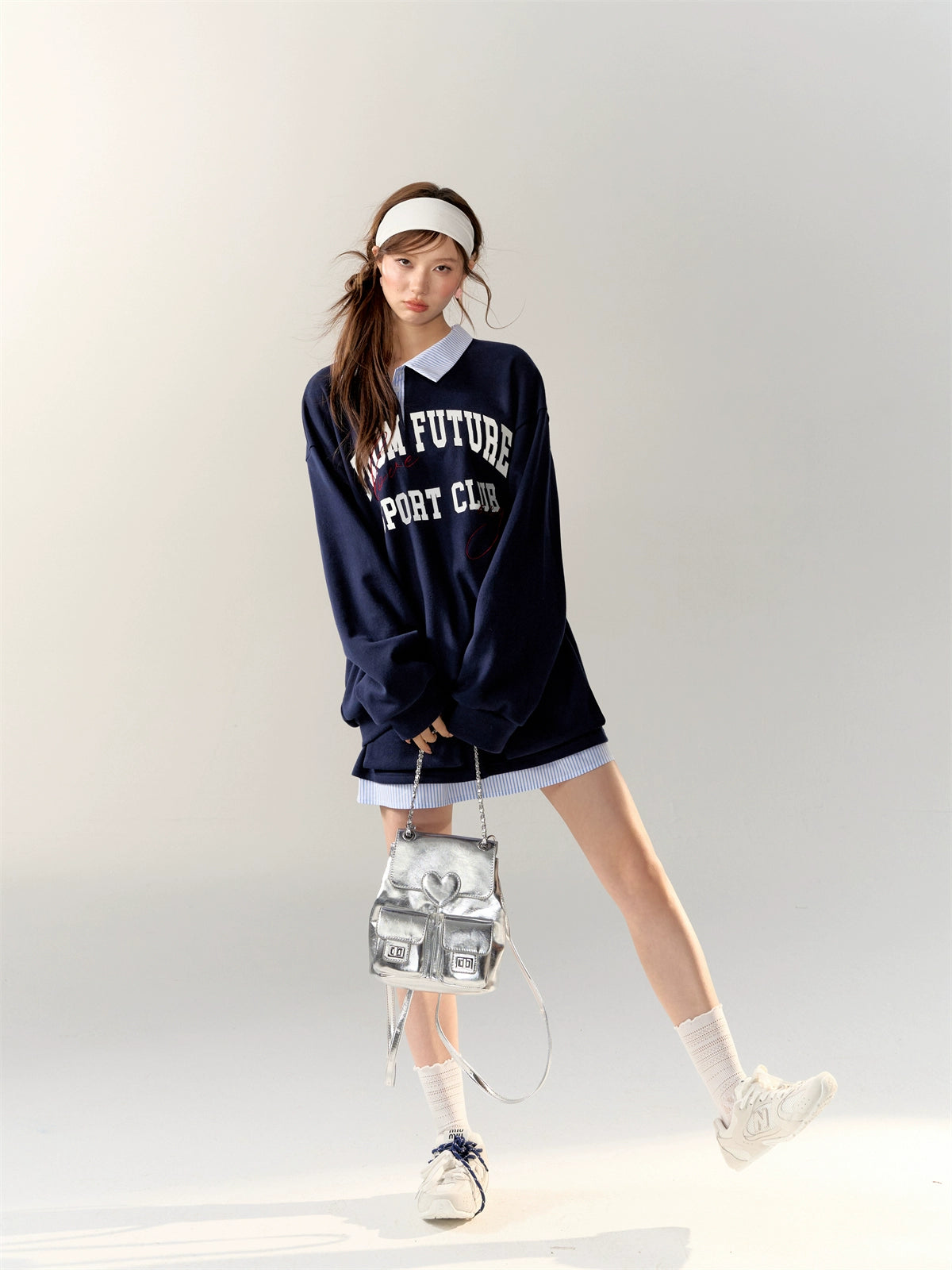 American College Style Sports Sweatshirt