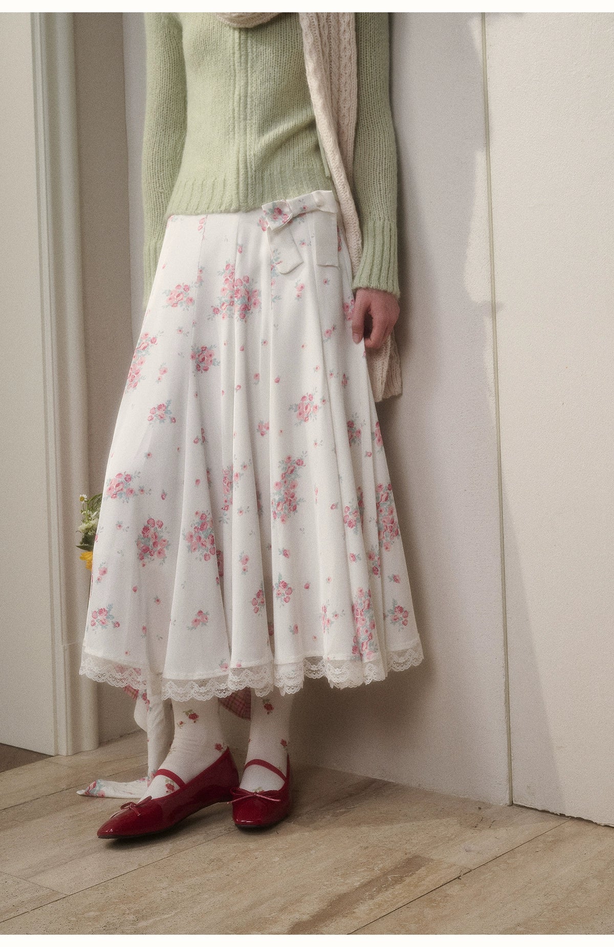 Cosagach Satin Glow Midi Skirt