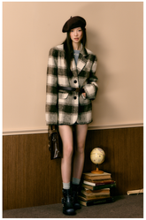 Short & Long Brown Plaid Coats - CHINASQUAD