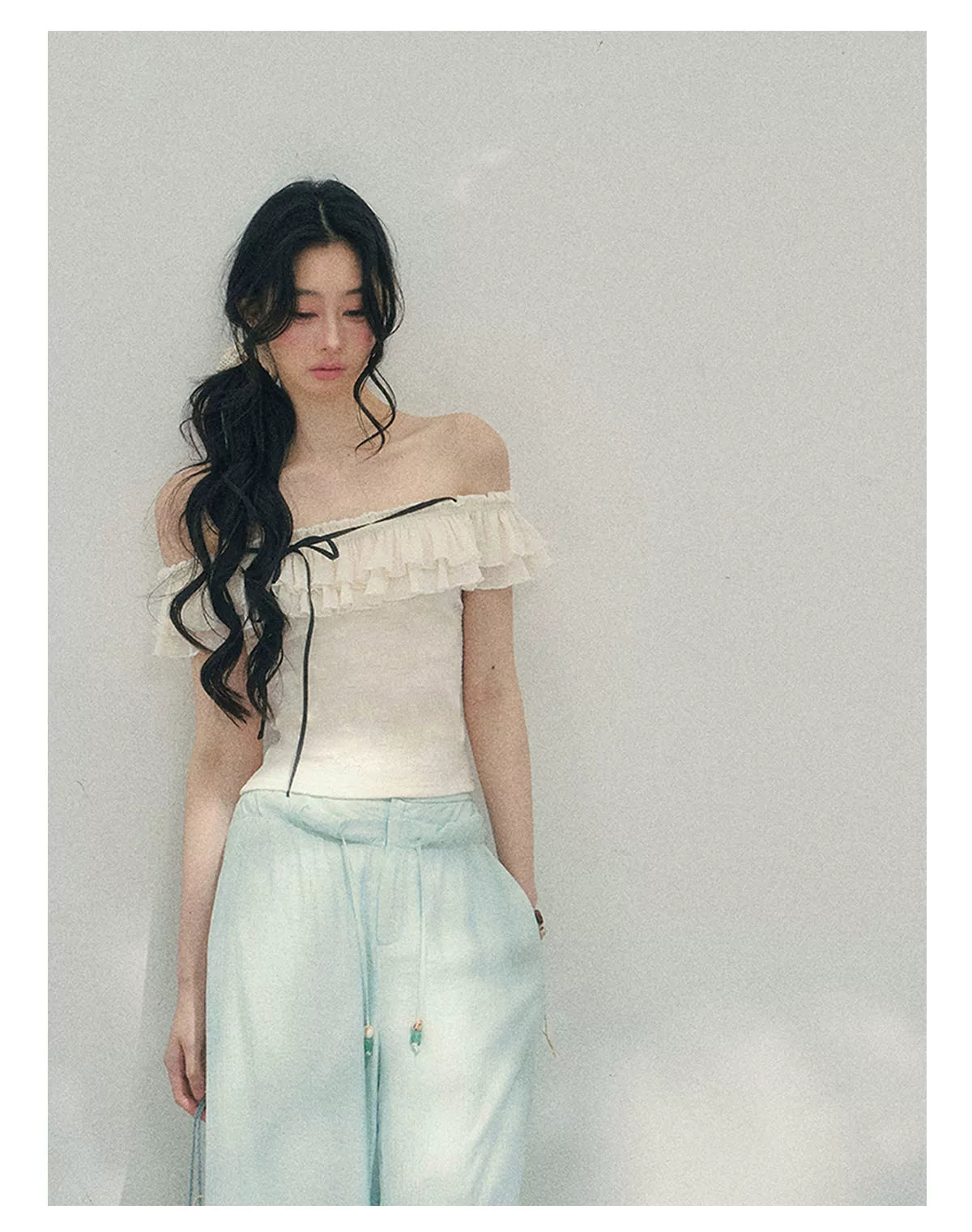 Pearl Fall Off-Shoulder Top