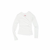 Ruched Long Sleeve Cropped T-shirt - CHINASQUAD