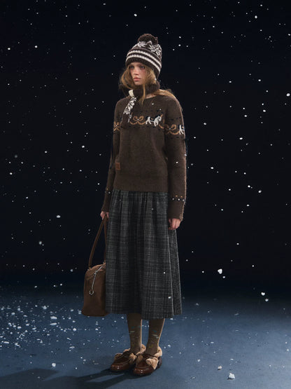 Playful Carousel Jacquard Knit Sweater