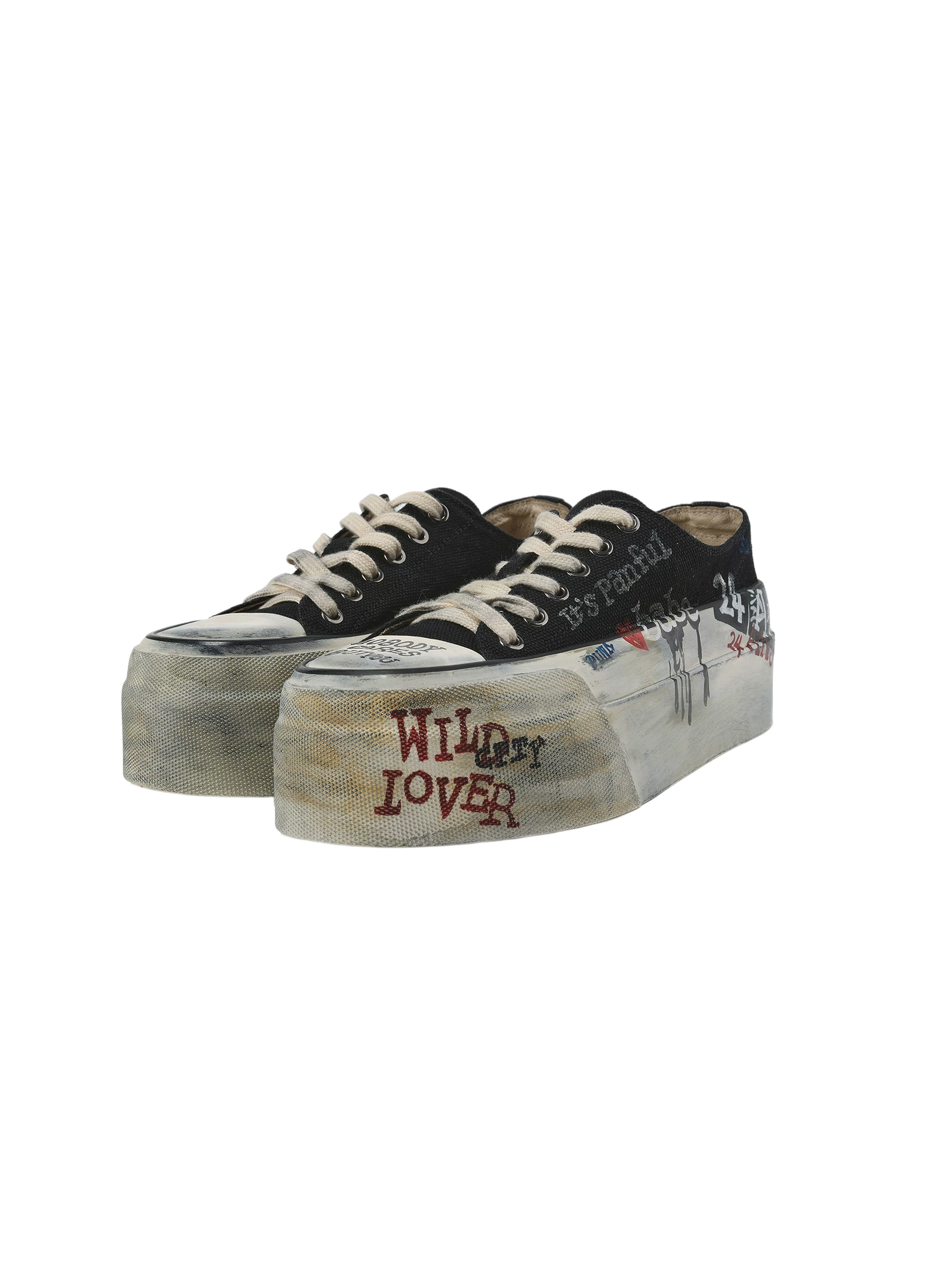 24ANS Dirty Fit Graffiti Platform Canvas Sneakers – view 7