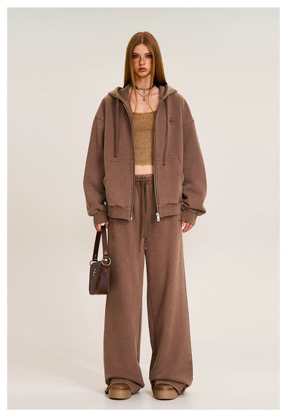 Cross Emblem Tower Wide-Leg Sweatpants