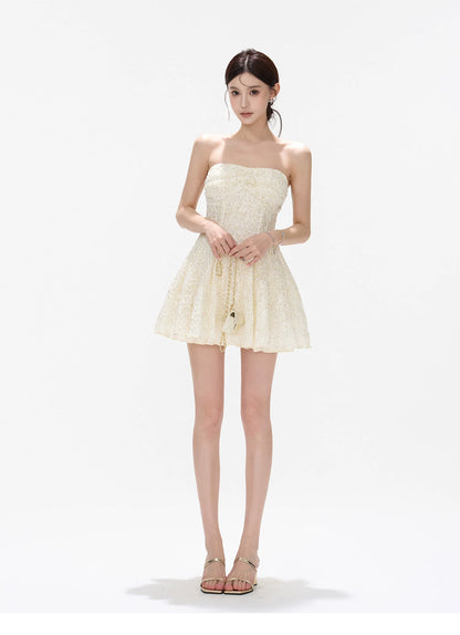 Seine Garden Embroidered Lace Mini Dress