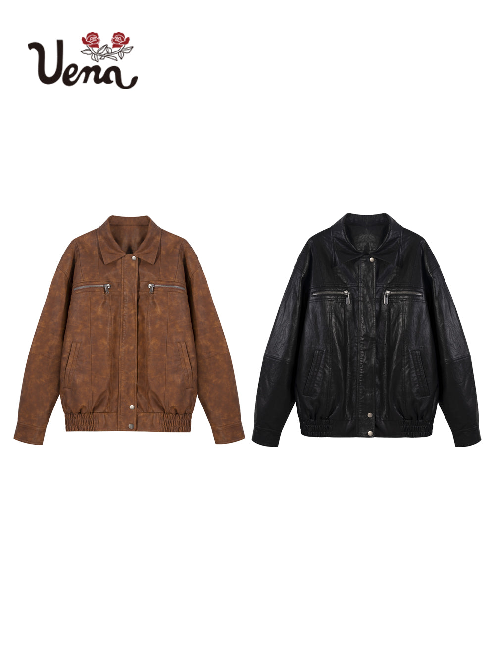 PU Leather Oversize Biker Jacket - CHINASQUAD