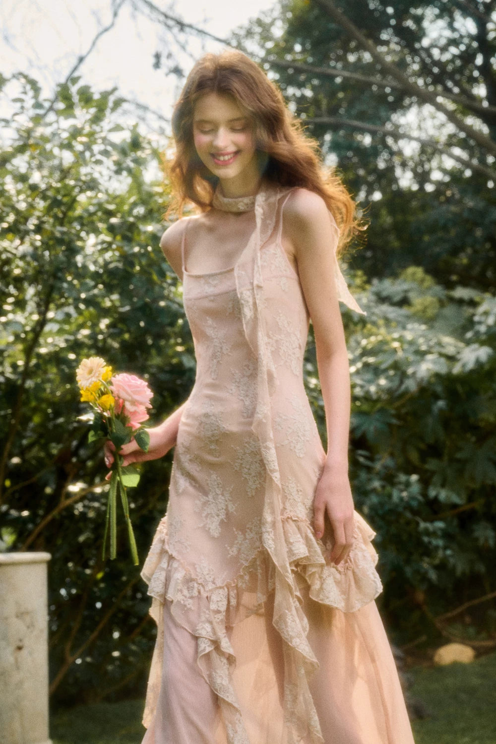 Pink Cloud Lace Fairy Dress