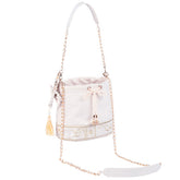 Embroidered Tassel Pendant Bucket Shoulder Bag - CHINASQUAD