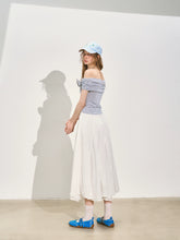 Striped Off - Shoulder Rose T - shirt - CHINASQUAD