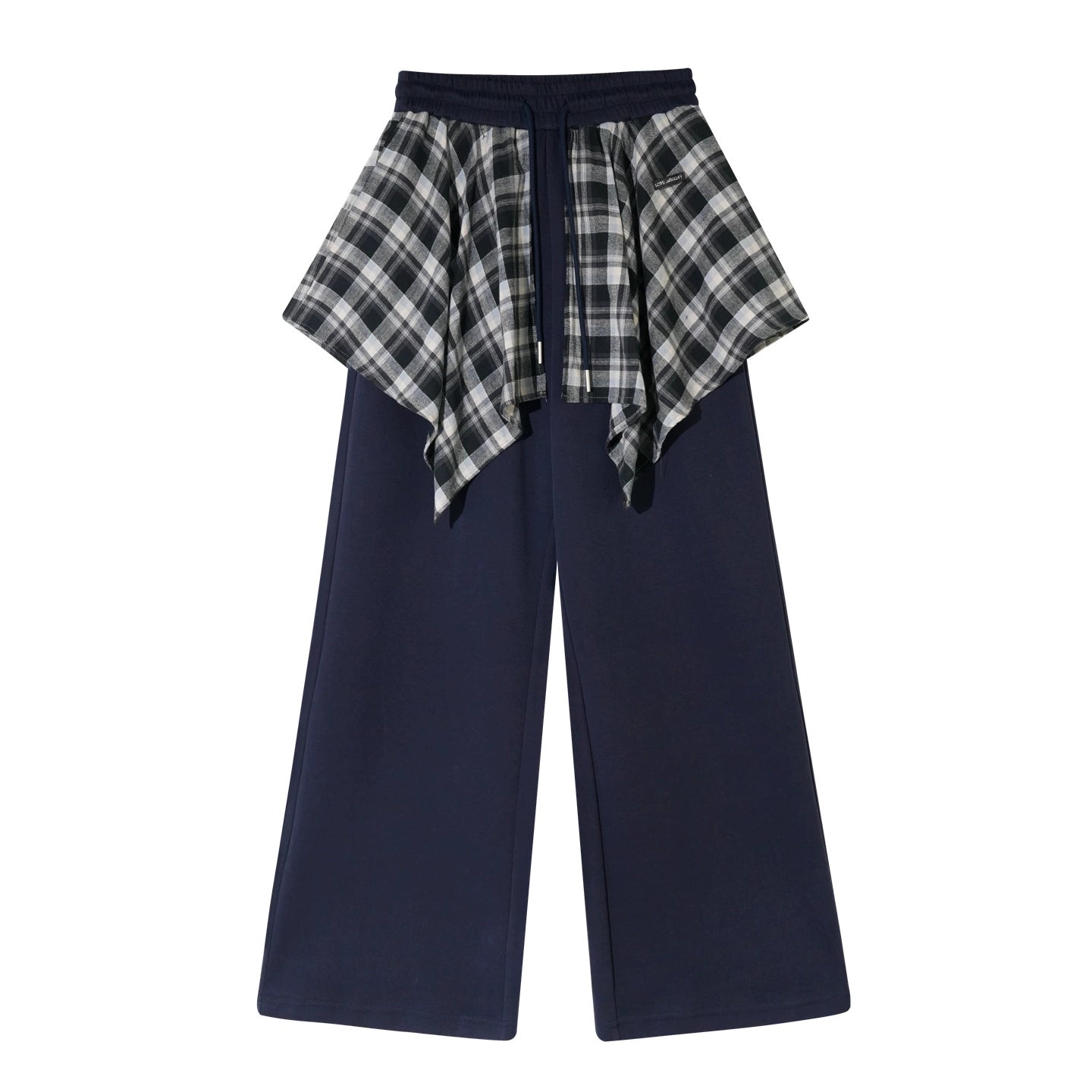 Asymmetric Shoulder Striped Fleece Tracksuit Set