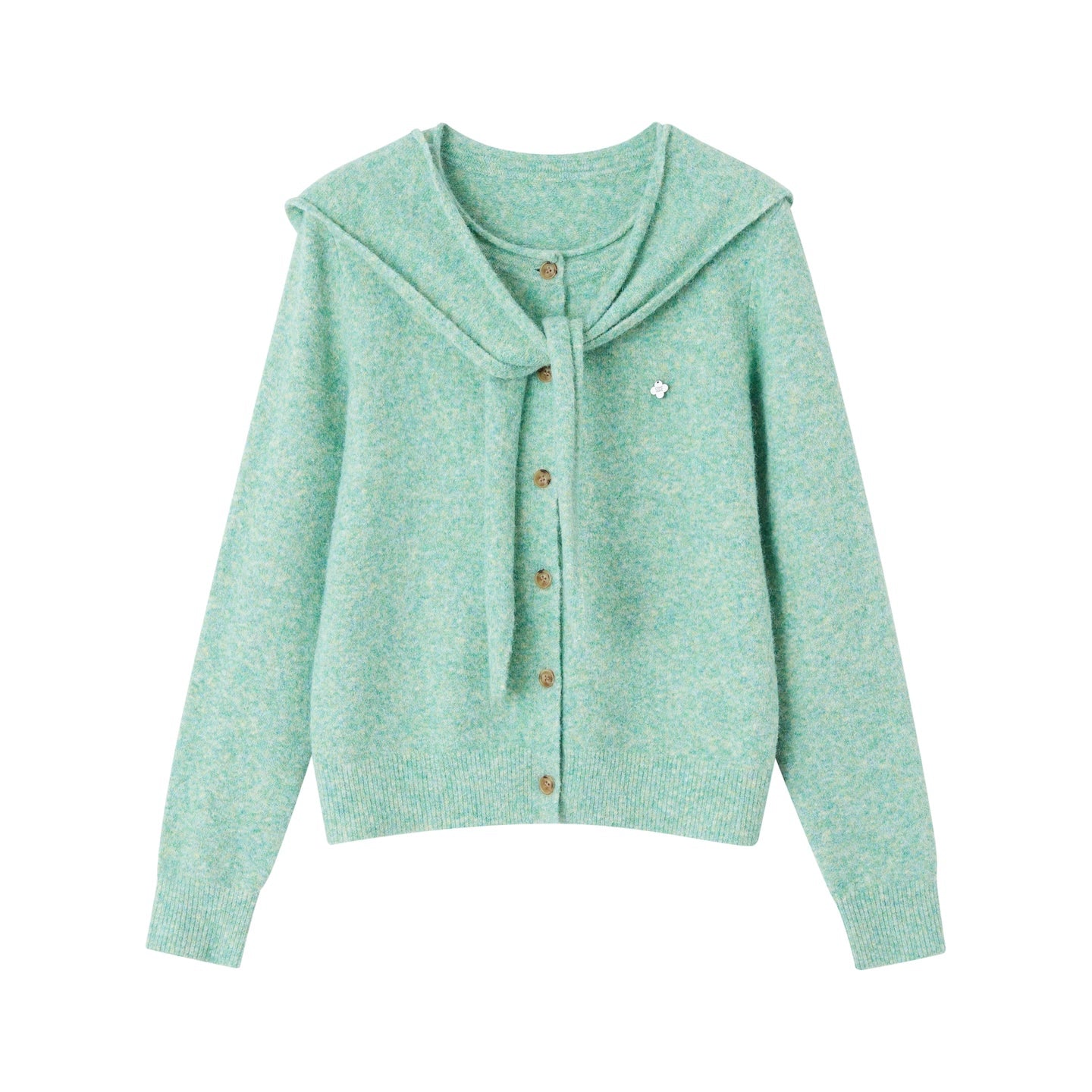 Hooded Shawl-Collar Knit Cardigan