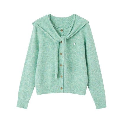 Hooded Shawl-Collar Knit Cardigan