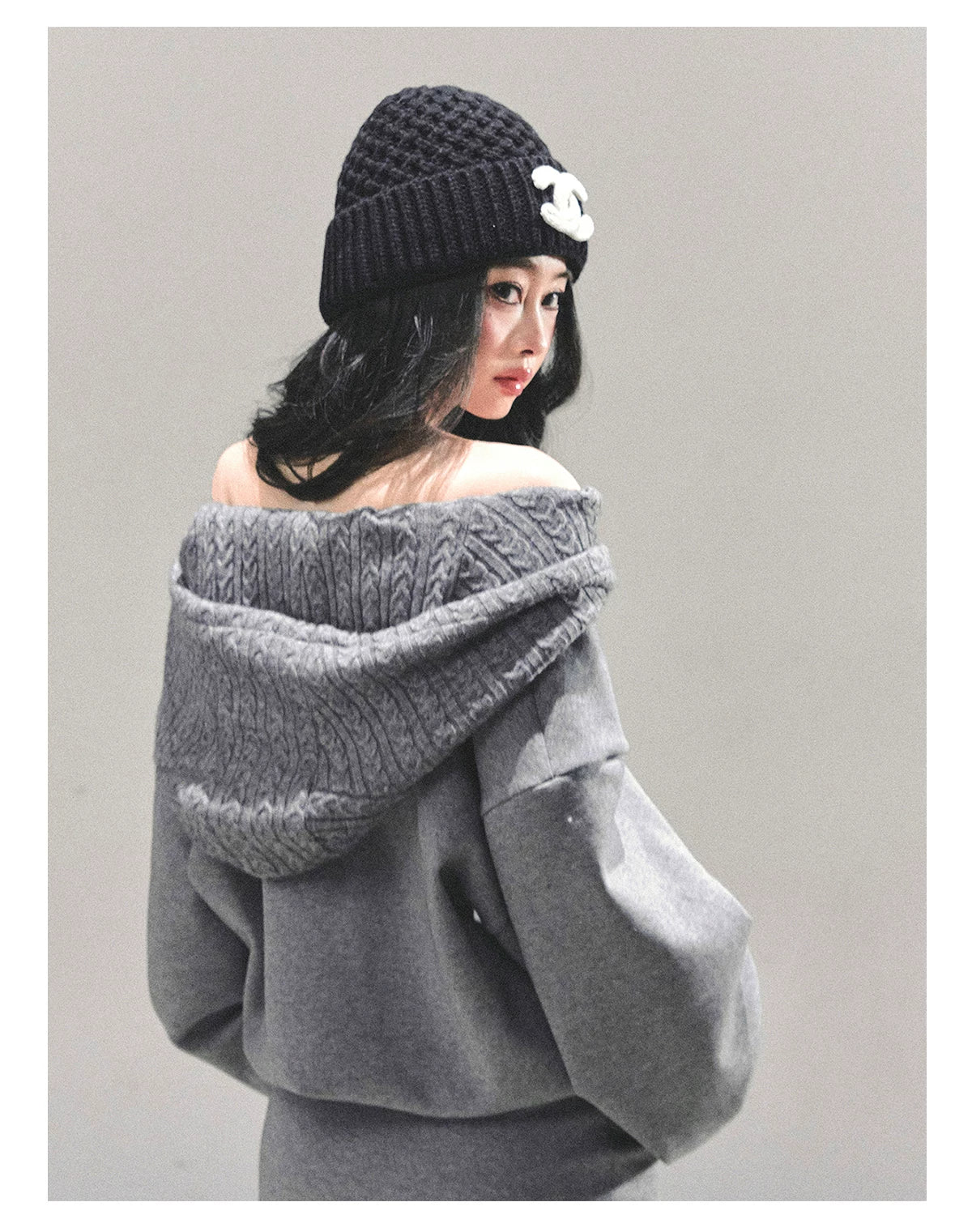 Two-Piece Oversized Hooded Sweatshirt