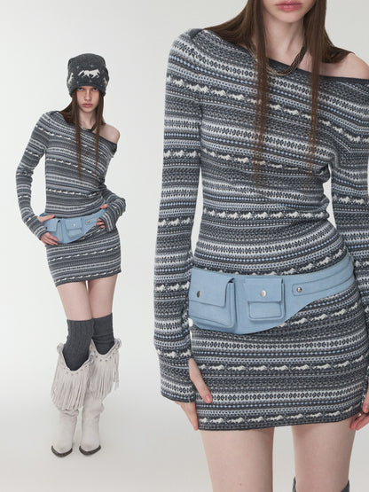 Vintage Suede Multi-Pocket Utility Waist Bag