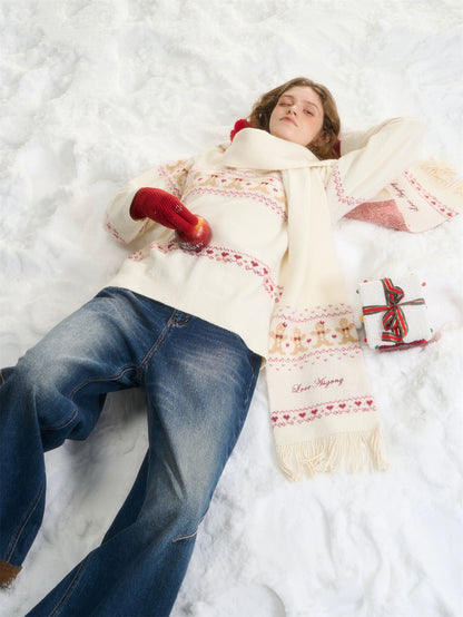 Wool-Blend Gingerbread Sweater