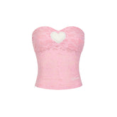 Tight-fitting Sweetheart Neckline Top - CHINASQUAD