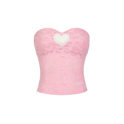 Tight-fitting Sweetheart Neckline Top - CHINASQUAD