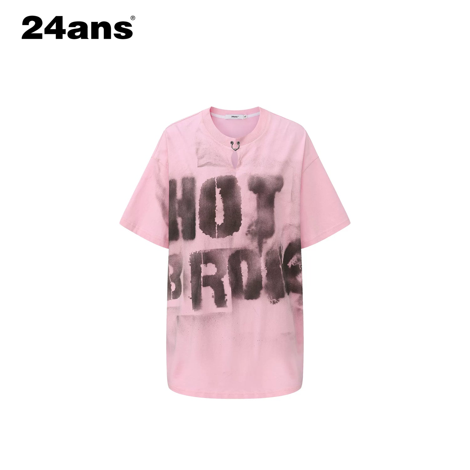 Hand-Sprayed Graffiti Distressed Oversized T-Shirt
